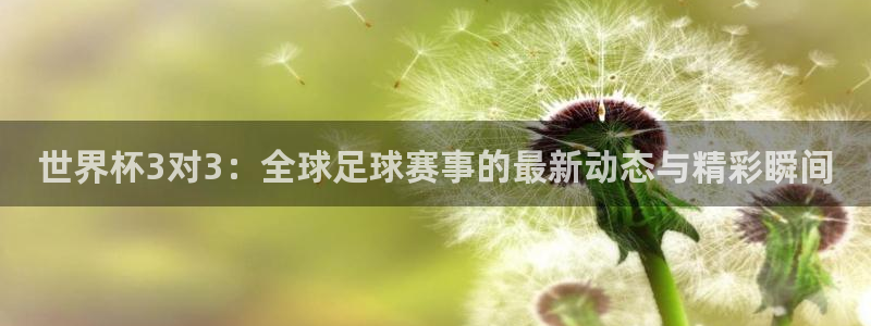 美國世界杯：世界杯3對3：全球足球賽事的最新動態與精彩瞬間